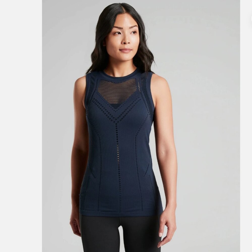 EUC Athleta Oxygen Tank Blue/Green/Teal Size XS